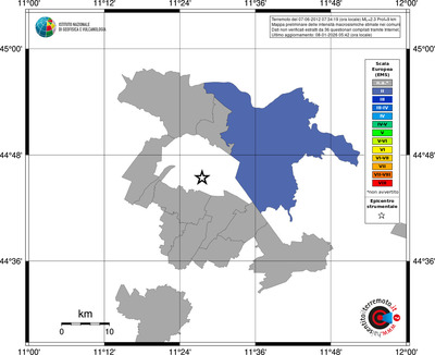 Mappa EMS - territori comuni