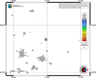 Mappa EMS - territori località
