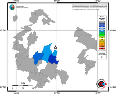 Mappa EMS - territori comuni