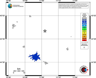 Mappa EMS - territori località
