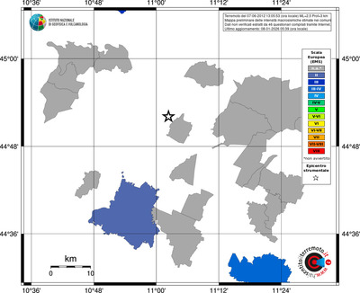 Mappa EMS - territori comuni