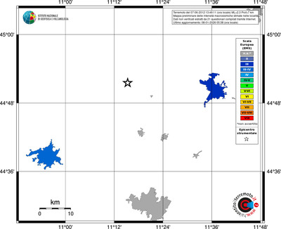 Mappa EMS - territori località
