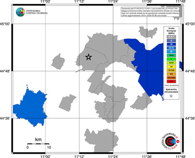 Mappa EMS - territori comuni