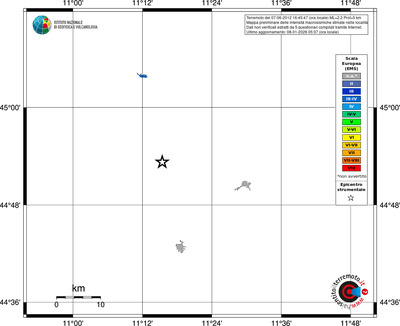 Mappa EMS - territori località