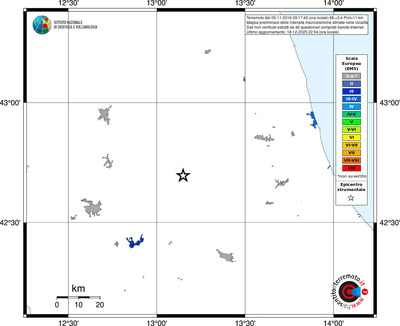 Mappa EMS - territori località