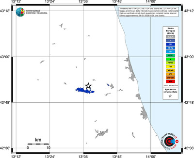 Mappa EMS - territori località