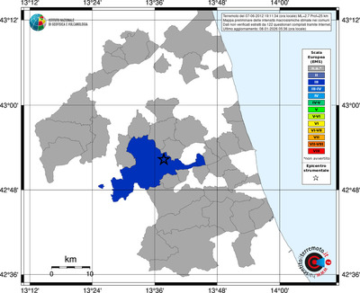 Mappa EMS - territori comuni