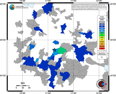 Mappa EMS - territori comuni