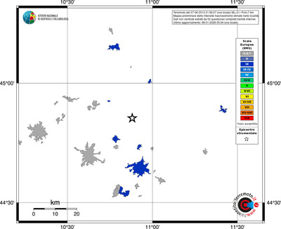 Mappa EMS - territori località