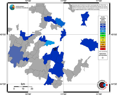 Mappa EMS - territori comuni