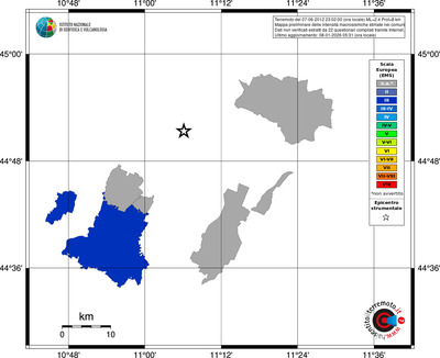 Mappa EMS - territori comuni