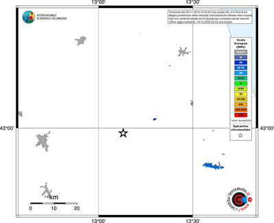 Mappa EMS - territori località