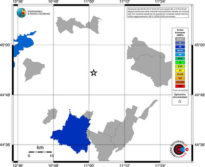 Mappa EMS - territori comuni