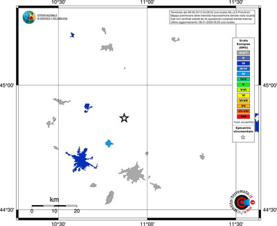 Mappa EMS - territori località