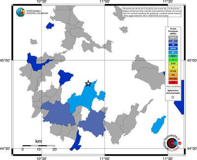Mappa EMS - territori comuni