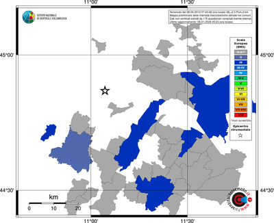 Mappa EMS - territori comuni