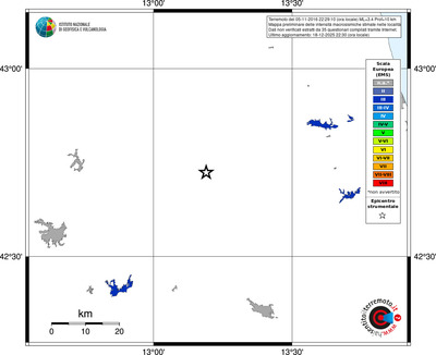 Mappa EMS - territori località