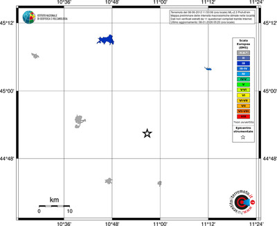 Mappa EMS - territori località
