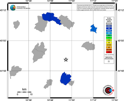 Mappa EMS - territori comuni
