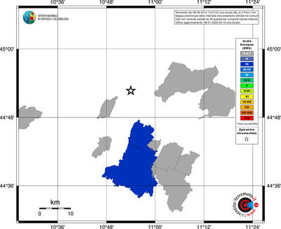 Mappa EMS - territori comuni