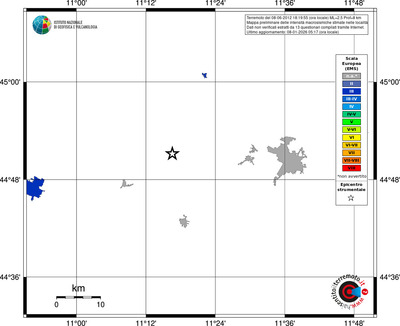 Mappa EMS - territori località