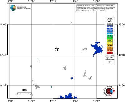 Mappa EMS - territori località