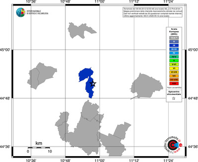 Mappa EMS - territori comuni