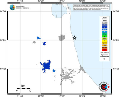 Mappa EMS - territori località
