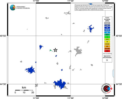 Mappa EMS - territori località