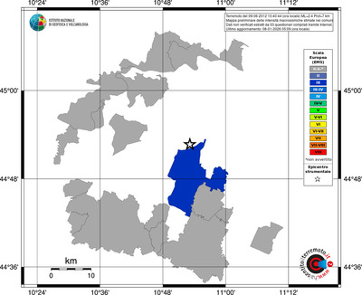 Mappa EMS - territori comuni