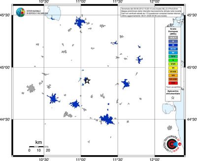 Mappa EMS - territori località