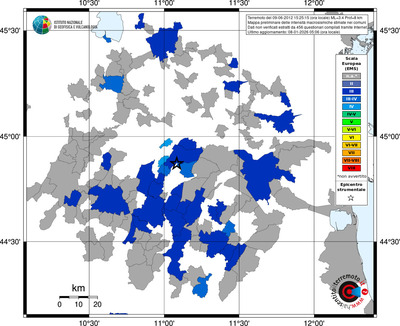 Mappa EMS - territori comuni