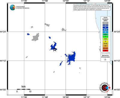 Mappa EMS - territori località