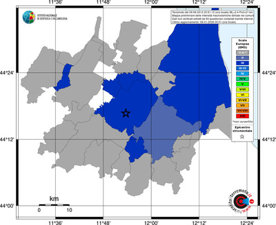 Mappa EMS - territori comuni