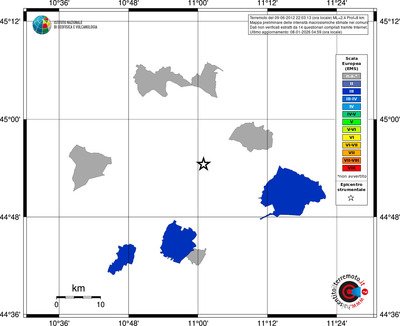 Mappa EMS - territori comuni