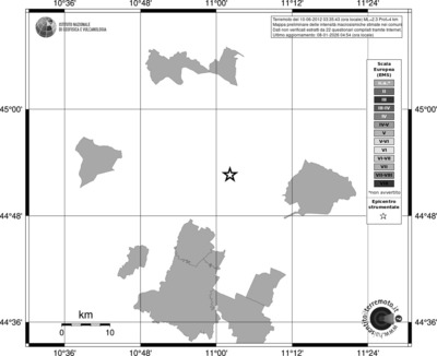 Mappa EMS - territori comuni
