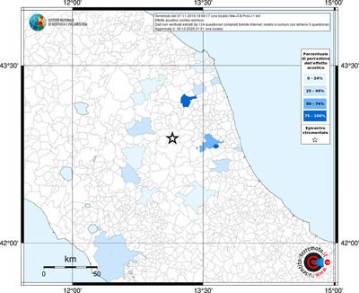 Mappa territorio comunale con almeno 3 questionari