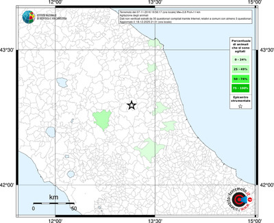Mappa territorio comunale con almeno 3 questionari