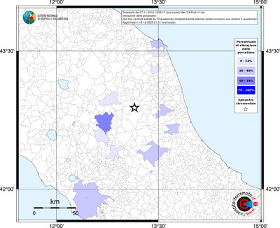 Mappa territorio comunale con almeno 3 questionari
