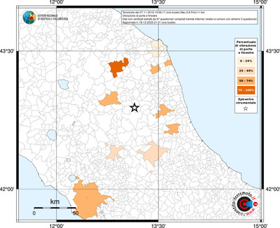 Mappa territorio comunale con almeno 3 questionari