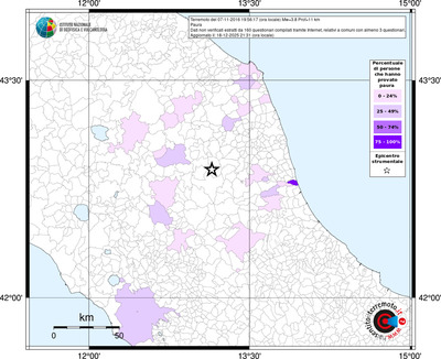 Mappa territorio comunale con almeno 3 questionari