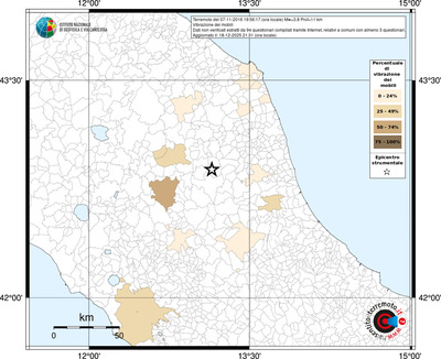 Mappa territorio comunale con almeno 3 questionari