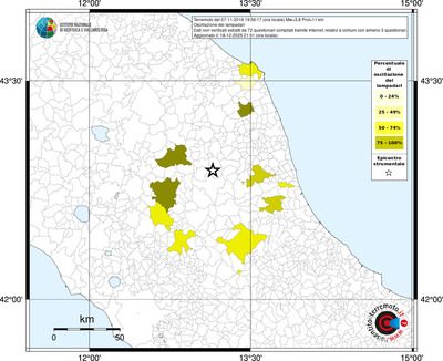 Mappa territorio comunale con almeno 3 questionari