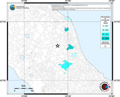 Mappa territorio comunale con almeno 3 questionari