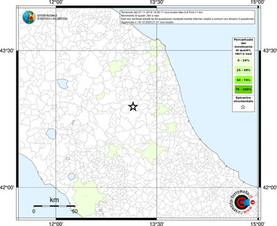 Mappa territorio comunale con almeno 3 questionari