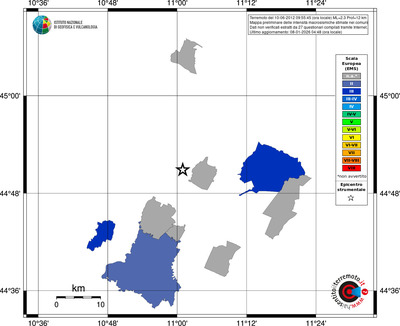 Mappa EMS - territori comuni