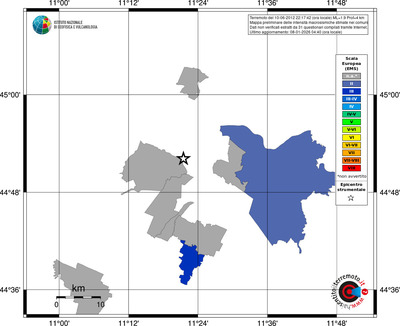 Mappa EMS - territori comuni