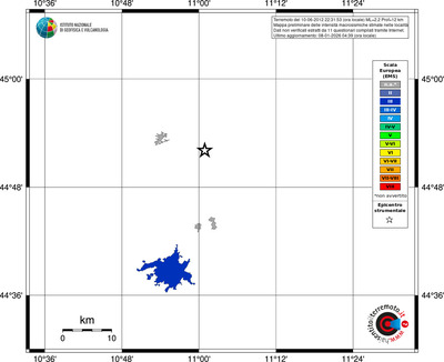 Mappa EMS - territori località