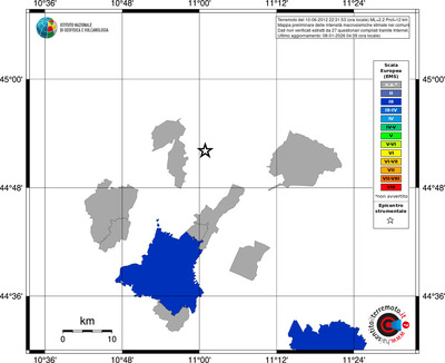 Mappa EMS - territori comuni