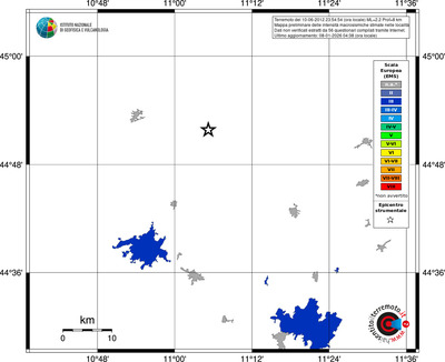 Mappa EMS - territori località